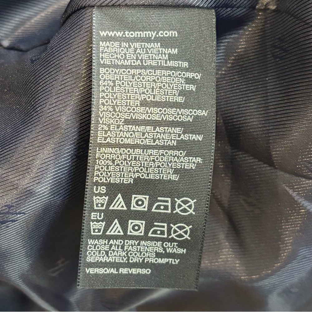 TOMMY HILFIGER Sz 10 Boston Blazer in Red and Blue Plaid Lined Shoukder Pads NEW - Picture 13 of 13